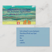 Entspannung am Strand, kundengerecht Visitenkarte (Vorne/Hinten)