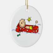 Entspannung auf Luftmatraze Keramik Ornament (Rechts)