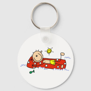 Entspannung auf Luftmatraze Schlüsselanhänger