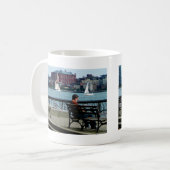 Entspannung durch die Manhattan-Skyline Kaffeetasse (Vorderseite Links)