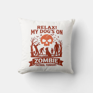 Entspannung Hund Zombie Patrol Heute Nacht Hallowe Kissen