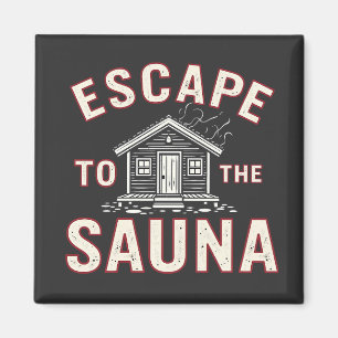 Entspannung in der Sauna Funny Wellness-Center Day Magnet