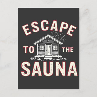 Entspannung in der Sauna Funny Wellness-Center Day Postkarte