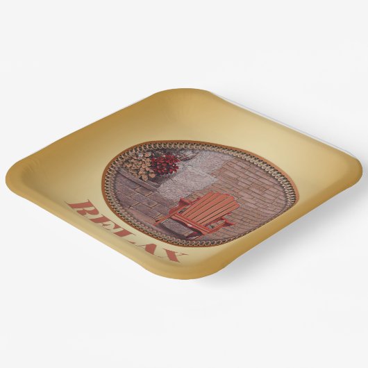 Entspannung - Papierplatte Pappteller (Gewinkelt)