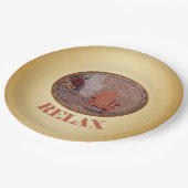 Entspannung - Papierplatte Pappteller (Schrägansicht)