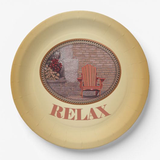 Entspannung - Papierplatte Pappteller (Vorderseite)