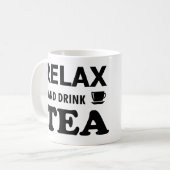 Entspannung und Tee Kaffeetasse (Vorderseite Links)