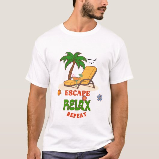 Entspannung wiederholen - Tropical Beach Vacation T-Shirt (Vorderseite)