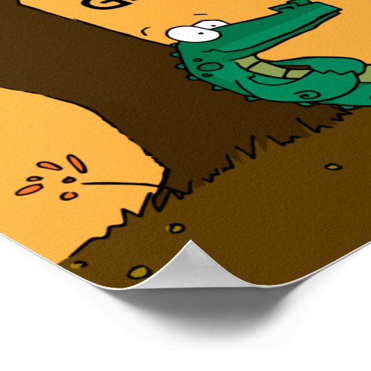 Entspannungsgator Poster (Ecke)