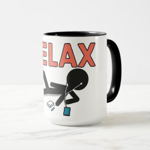 Entspannungsmodus – Chill Vibes Sticker Tasse