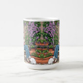 Entspannungstag | Frauen mit Kaffee, Katzen und Pf Kaffeetasse (Mittel)