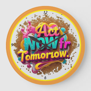 "Entsperren einer strahlenden Zukunft" Große Wanduhr