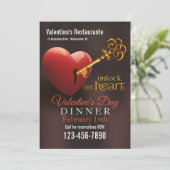Entsperren Sie Ihre Herz Valentine's Verkauf Werbe Einladung (Stehend Vorderseite)