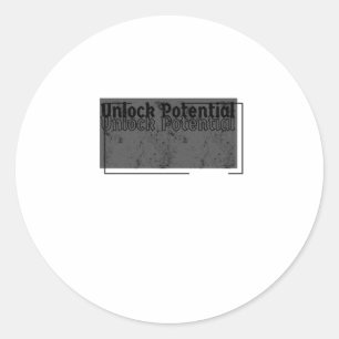 Entsperren Sie potenzielles Minimalistisches Motiv Runder Aufkleber
