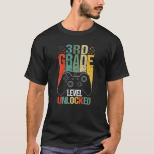 Entsperrter Video-Gamer auf 3. Stufe zurück zu Sch T-Shirt