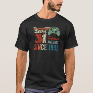 Entsperrtes 31 Geburtstag 31-jähriges Videospiel d T-Shirt