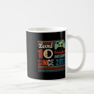 Entsperrtes Level 10 Geburtstag 10 Jahre altes Vid Kaffeetasse