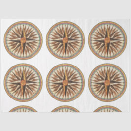 Entsprechung der Rose für den Vintagen Compass Seidenpapier