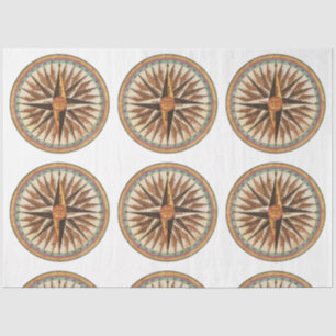 Entsprechung der Rose für den Vintagen Compass Seidenpapier