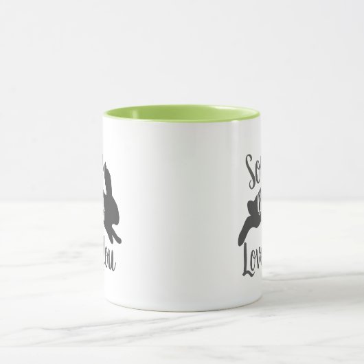 Entspringen etwas Häschen-Lieben Sie Tasse (Zentrum)