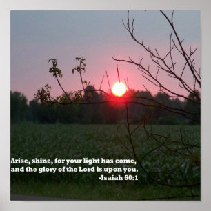 Entstehen Sie und glänzen Sie Plakat