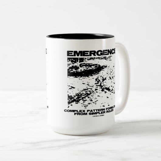 Entstehung komplexer Muster aus einfacheren Zweifarbige Tasse (VorderseiteRechts)