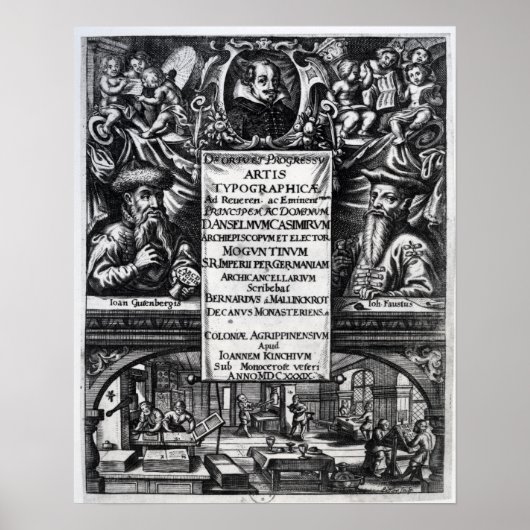 "Entstehung und Geschichte der Typografie" Poster (Vorne)