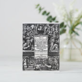 "Entstehung und Geschichte der Typografie" Postkarte (Stehend Vorderseite)