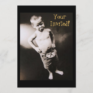 Entstehung von Einladungen von Mann, der Junge aus