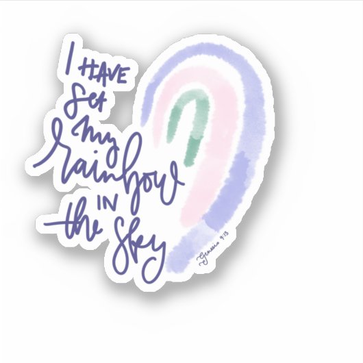 Entstehung von Regenbogenaufklebern Aufkleber (Vorderseite)