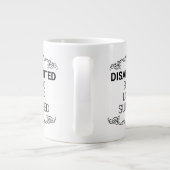 enttäuscht, aber nicht mehr überrascht Jumbo-Tasse (Rückseite)