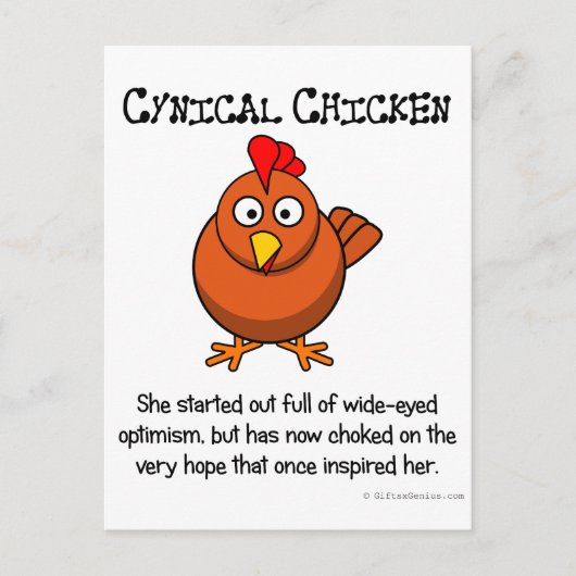 Enttäuscht und von Hoffnung erstickt Postkarte (Vorderseite)