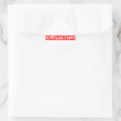 Enttäuschte Briefmarke Runder Aufkleber (Tasche)