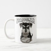 Enttäuschte Miniatur Schnauzer Zweifarbige Tasse (Links)