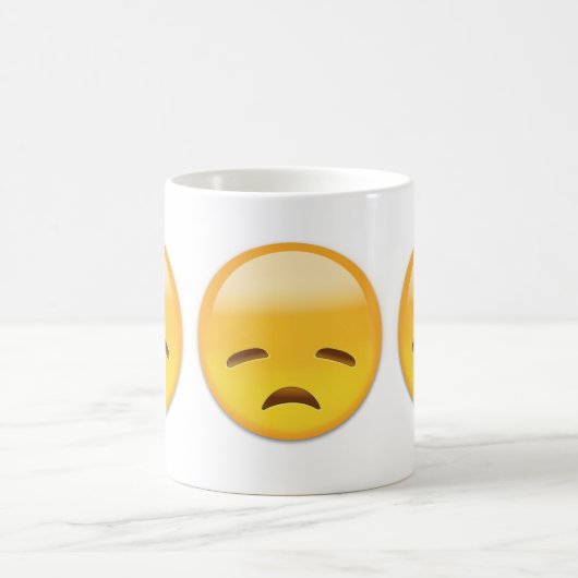 Enttäuschtes Gesicht Emoji Kaffeetasse (Mittel)