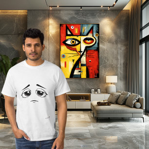 Enttäuschtes Gesicht   Sonntag Stimmung Minimal De T-Shirt