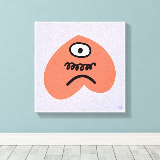 Enttäuschtes Herz - traurig mit Stachel Leinwanddruck (Insitu (Holzboden))