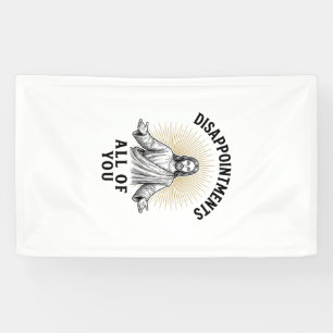 Enttäuschungen euch alle Vintage religiöse Bluse Banner
