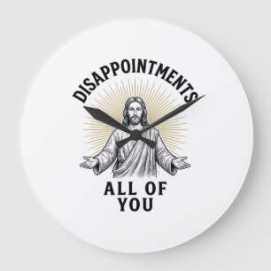 Enttäuschungen euch alle Vintage religiöse Bluse Große Wanduhr
