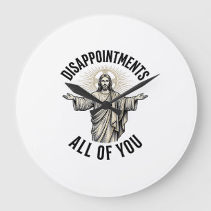Enttäuschungen euch alle Vintage religiöse Bluse Große Wanduhr