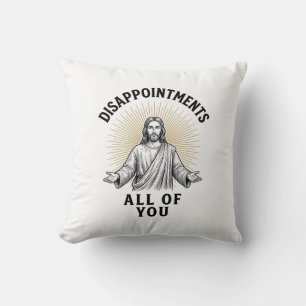 Enttäuschungen euch alle Vintage religiöse Bluse Kissen