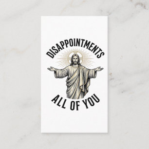 Enttäuschungen euch alle Vintage religiöse Bluse Visitenkarte