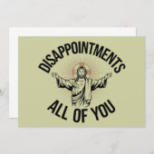 Enttäuschungen sarkastisch Sie alle Christlich Einladung (Vorne/Hinten)