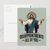 Enttäuschungen Sie alle Jesus Meme Postkarte (Vorne/Hinten)