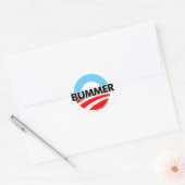 Enttäuschungs-Logo Obama O Runder Aufkleber (Umschlag)