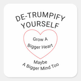Enttrompifizieren Sie sich selbst Quadratischer Aufkleber