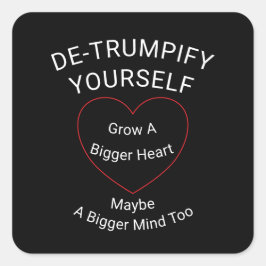 Enttrompifizieren Sie sich selbst Quadratischer Aufkleber
