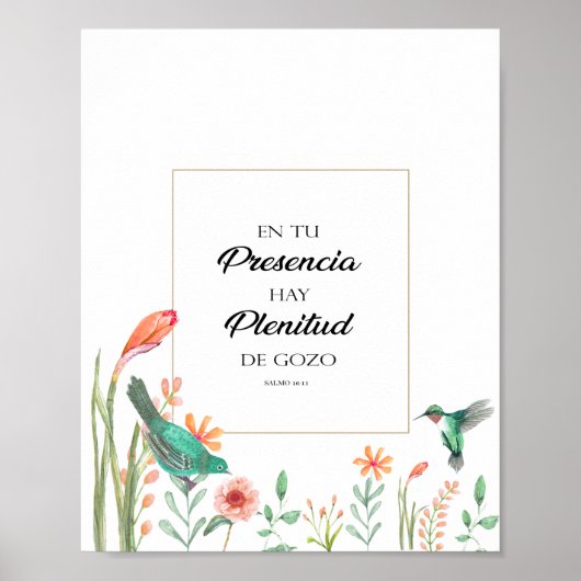 Entu presencia hay plenitud de gozo Póster Poster (Vorne)