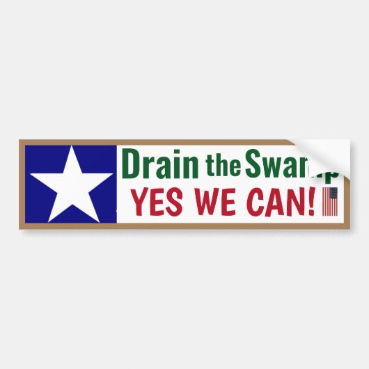 Entwässern Sie den Sumpf Ja wir können! Autoaufkleber (Vorne)