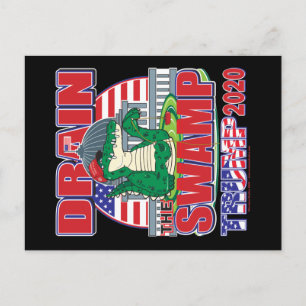Entwässerung des Sumpfes - Trump 2020 Postkarte